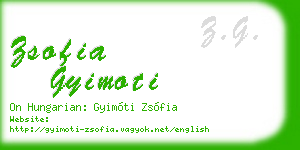 zsofia gyimoti business card