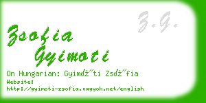 zsofia gyimoti business card